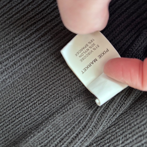 PIXIE MARKET Chiara Knit Black Bustier Top L - Picture 11 of 11